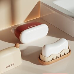 Travel portable soap box for business trip drain with lid sealed mini 2025 New arrival soap box