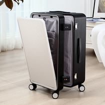 Front Opening Full Aluminum Magnesium Alloy Suitcase Side Open Pull Lever Case Metal Den Case Business Computer Suitcase Men And Women