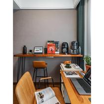 Aangsaki balcony solid wood bar table home small bar wrought iron wall long table commercial bar high table