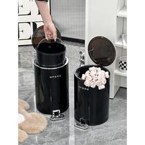 Trash can household 2023 new high-looking living room large-capacity paper basket light luxury high-end bathroom paper bucket with lid