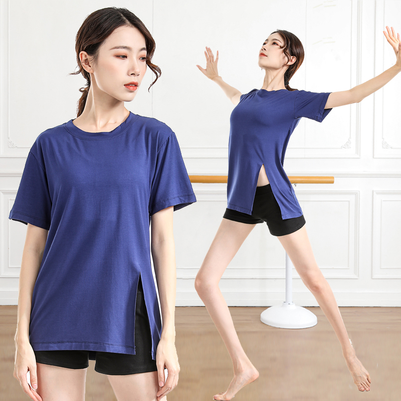 New dance practice Costume Girl Blouse Short Sleeve Adult Body Training Clothing Modern Dance Chinese Dance Clothes
