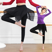 Alilan dance practice pants dance pants women square dance pants fake two Latin dance culottes Modal