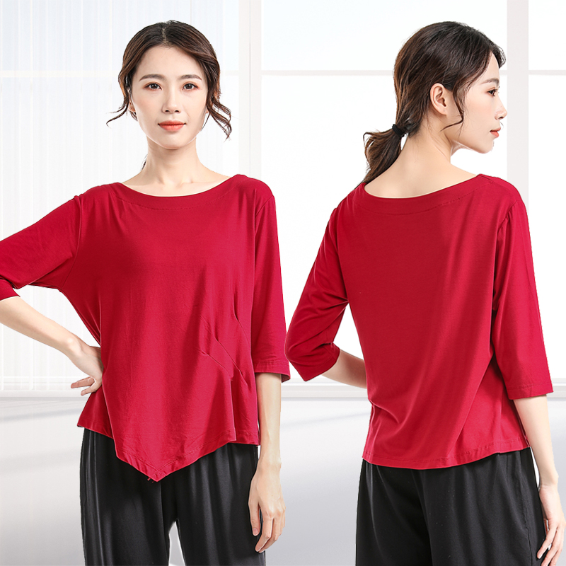 Summer dance practice with female loose blouses body training modern dance clothes Chinese classical practice dance costumes