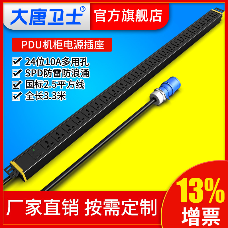 Datang Dang DT91242 PDU Power Supply 24 bit SPD Lightning-proof Surge 32A Power Socket High Power Vertical 0U 800W 1 5U