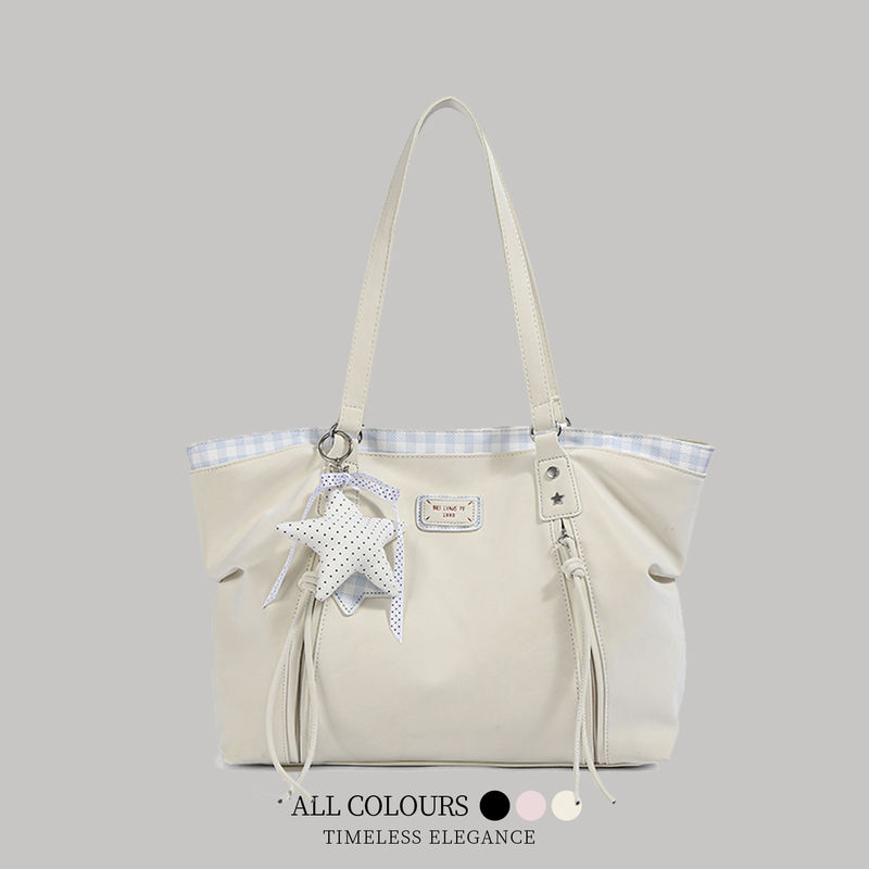 Ufbeh Petkio Korean Style Casual Simple Large-Capacity Tote Bag New College Style Work and Commuting Shoulder Bag Ufbeh Petkio Korean Style Casual Simple Large-Capacity Tote Bag New College Style Work and Commuting Shoulder Bag