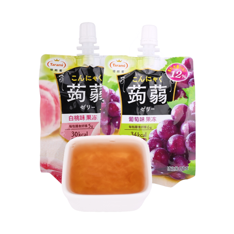 (participation in 99 optional 10 pieces) tarami3 Suction Jelly Net Red Fumbling grapes white peach taste snacks