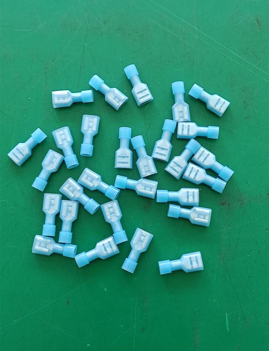 Transparent nylon sleeve insert spring MDFN FDFN1 25 2 5-250 cold-pressed terminal 6 3MM connection wire ear
