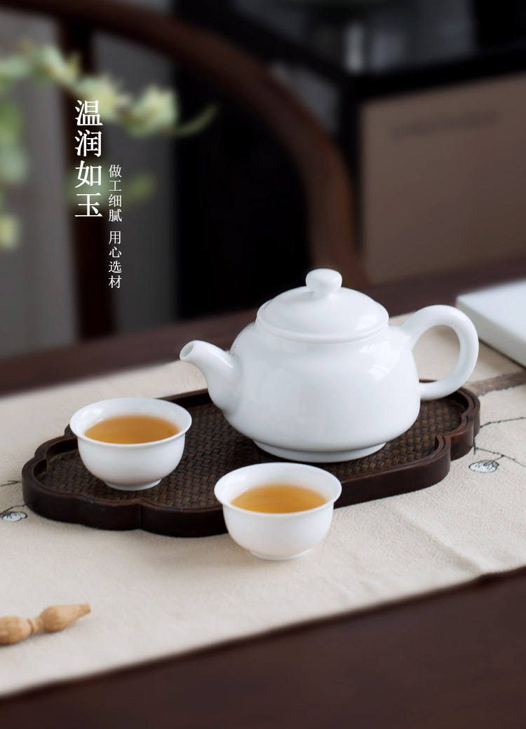 Jingdezhen up the fire which ceramic single white porcelain teapot kung fu tea set household size belt filter pot of the teapot