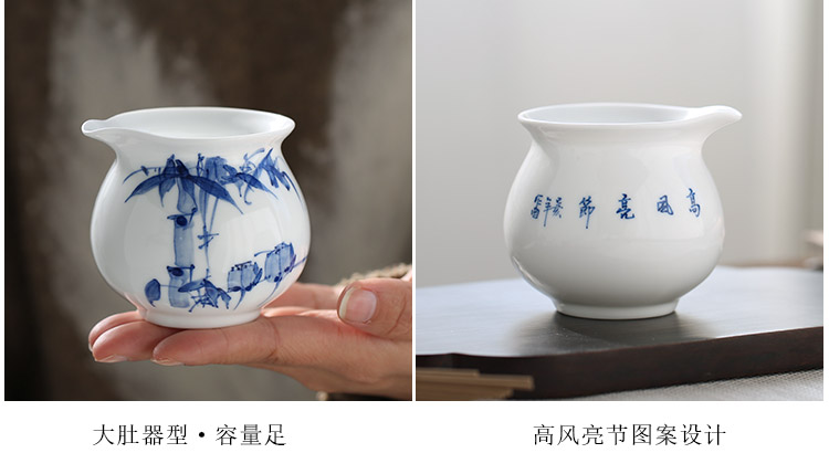 Jingdezhen up the fire which ceramic hand - made household utensils accessories fair keller of blue and white porcelain tea sea points