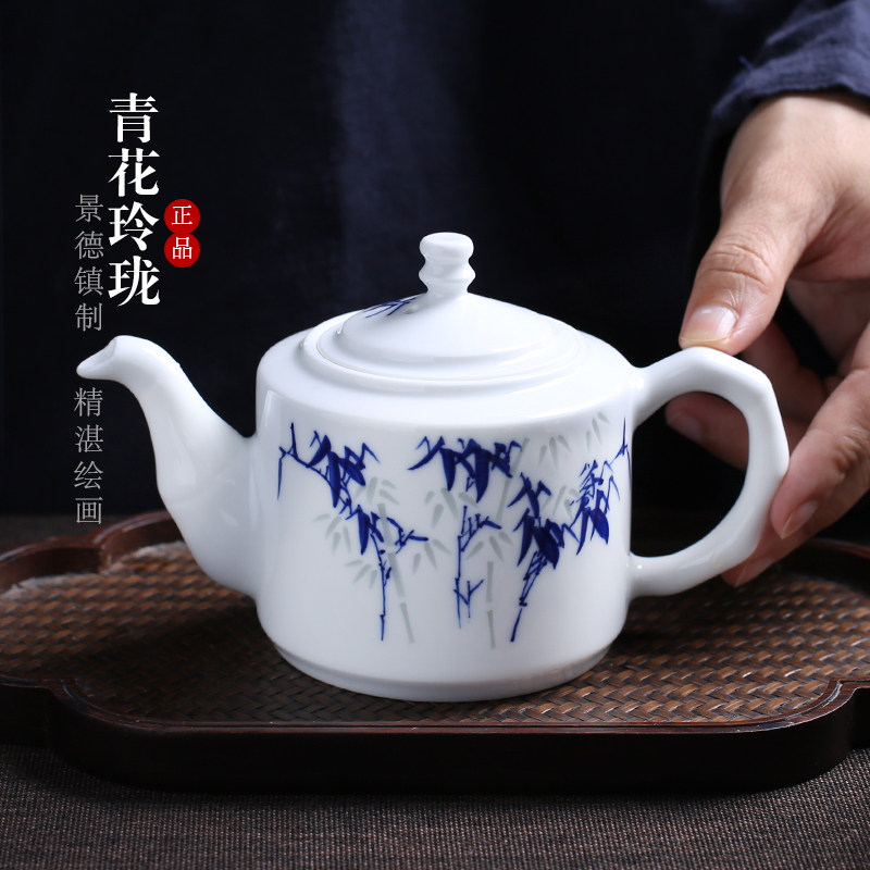 Jingdezhen up fire ceramic teapot single pot which is blue and white and exquisite hand - made kung fu tea set home make tea