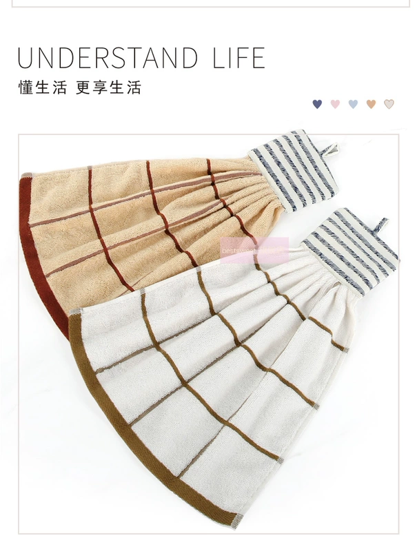 Khăn tay treo loại dễ thương phòng tắm nhà bếp Hàn Quốc thấm nước khăn lau tay trẻ em loại dày khăn tay gia dụng - Khăn tắm / áo choàng tắm