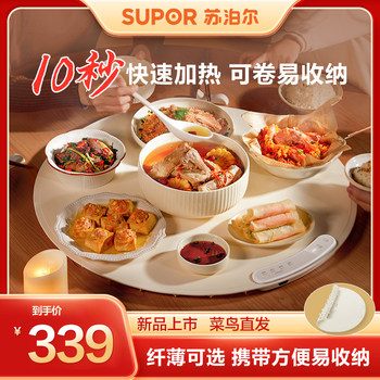 Supor Warming Chopping Board Hot Chopping Board Insulation Board Household Heating Meal Artifact Insulation Pad Multi-Functional Flexible Rollable