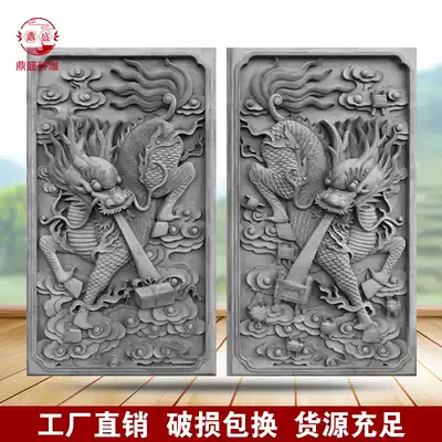 Dingsheng antique brick carving unicorn Chinese ancient architecture courtyard door decoration pendants relief shadow Wall Wall Wall