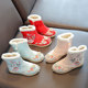 New winter girls' Hanfu shoes plus velvet cotton shoes children's embroidered shoes old Beijing snow boots cloth shoes performance shoes