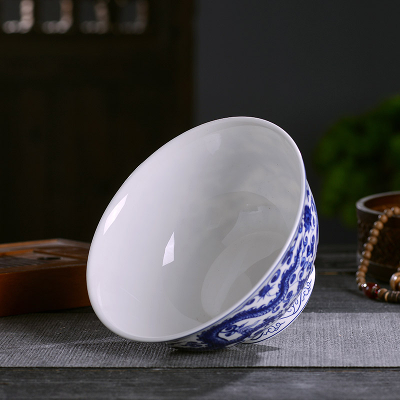 Jingdezhen porcelain bowls of Chinese style household ipads porcelain rice bowls of porridge archaize tall bowl of beef noodles in soup bowl tableware individual
