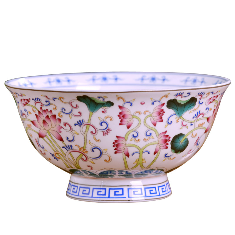 Jingdezhen ceramics bowl plates spoon set tableware free collocation with combination of Chinese style noodles bowl dish soup bowl