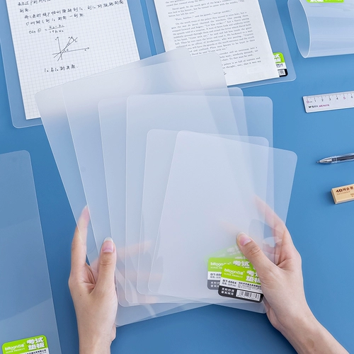 A4 жесткая резиновая площадка для начальных классов для начальных классов, книга домашних заданий для учащихся в первом классе A5/B5 Prode Pad Pad Smooth Matte Папка 16K Cartoon Horizontal Line Soft Pad большой прозрачный экзамен специальная тестовая бумага пластиковая плата