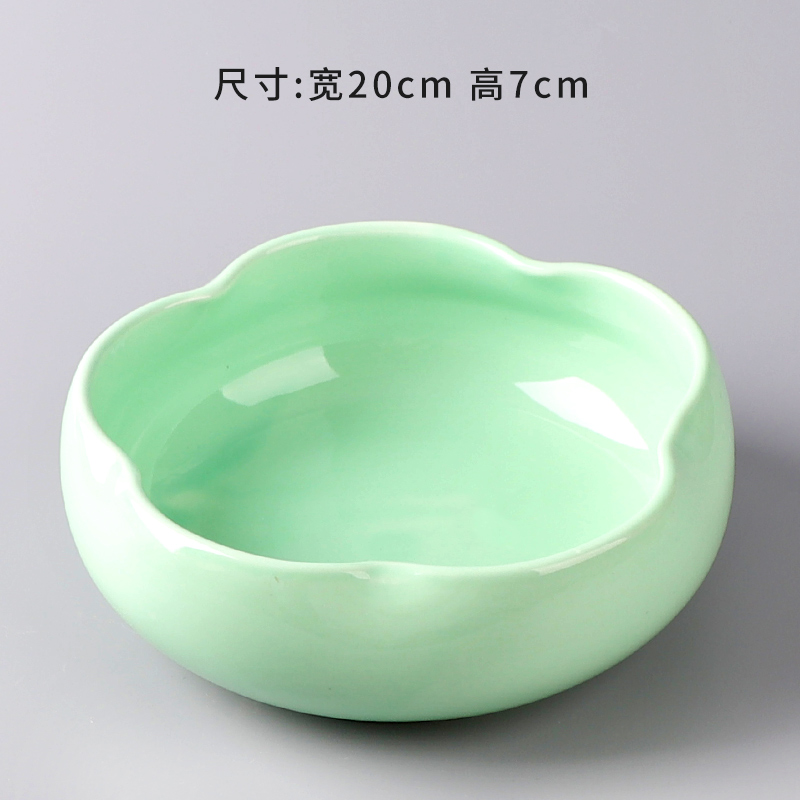 Ceramic flower pot hole clearance without hydroponic container copper bowl lotus basin'm grass refers to flower pot lotus basin of Chinese style flower implement