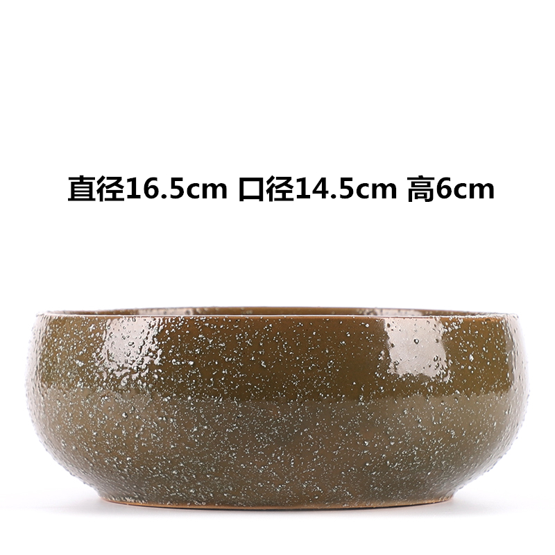 Copper grass special ceramic hydroponic flower pot water lily bowl lotus basin cylinder withered lotus grass daffodils money without hole more than meat