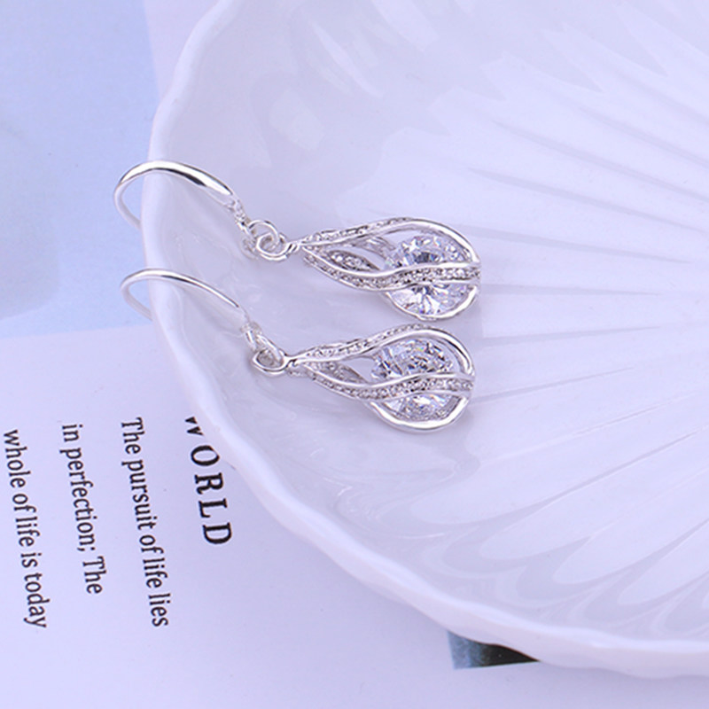Shine you zircon fashion earrings 2022 new trendy net red long edition temperament Korean earrings slim ear ornaments