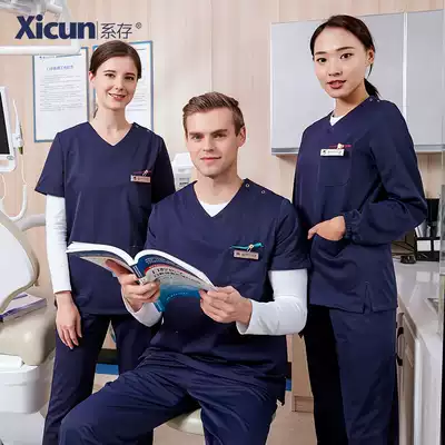 Tie-up dental dentist doctor overalls Dental hand wash clothes Operating room women's short-sleeved summer brush hand nurse suit