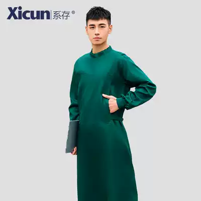 Wear surgery clothes for men and women cotton long sleeve doctor clothes White coat operating room isolation clothes surgical hospital work clothes