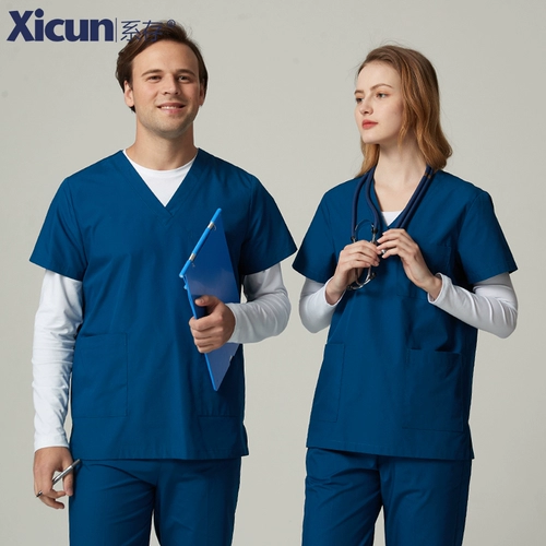 系存 Летняя тонкая униформа врача, лонгслив, комбинезон, короткий рукав