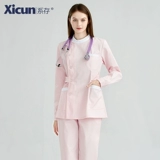 系存 Униформа медсестры, летний лонгслив, раздельный комплект для работы, короткий рукав, для салонов красоты