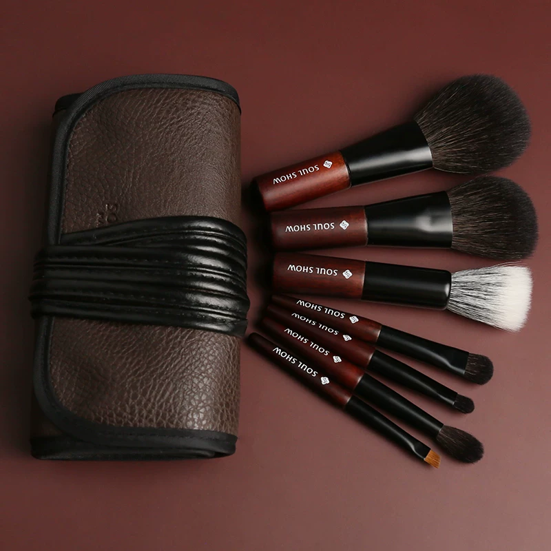 Сольшау Шуэрсхью полный набор профессионального brushes для ухода за шерстью животных реальная шерсть портативный набор для новичков макияжа