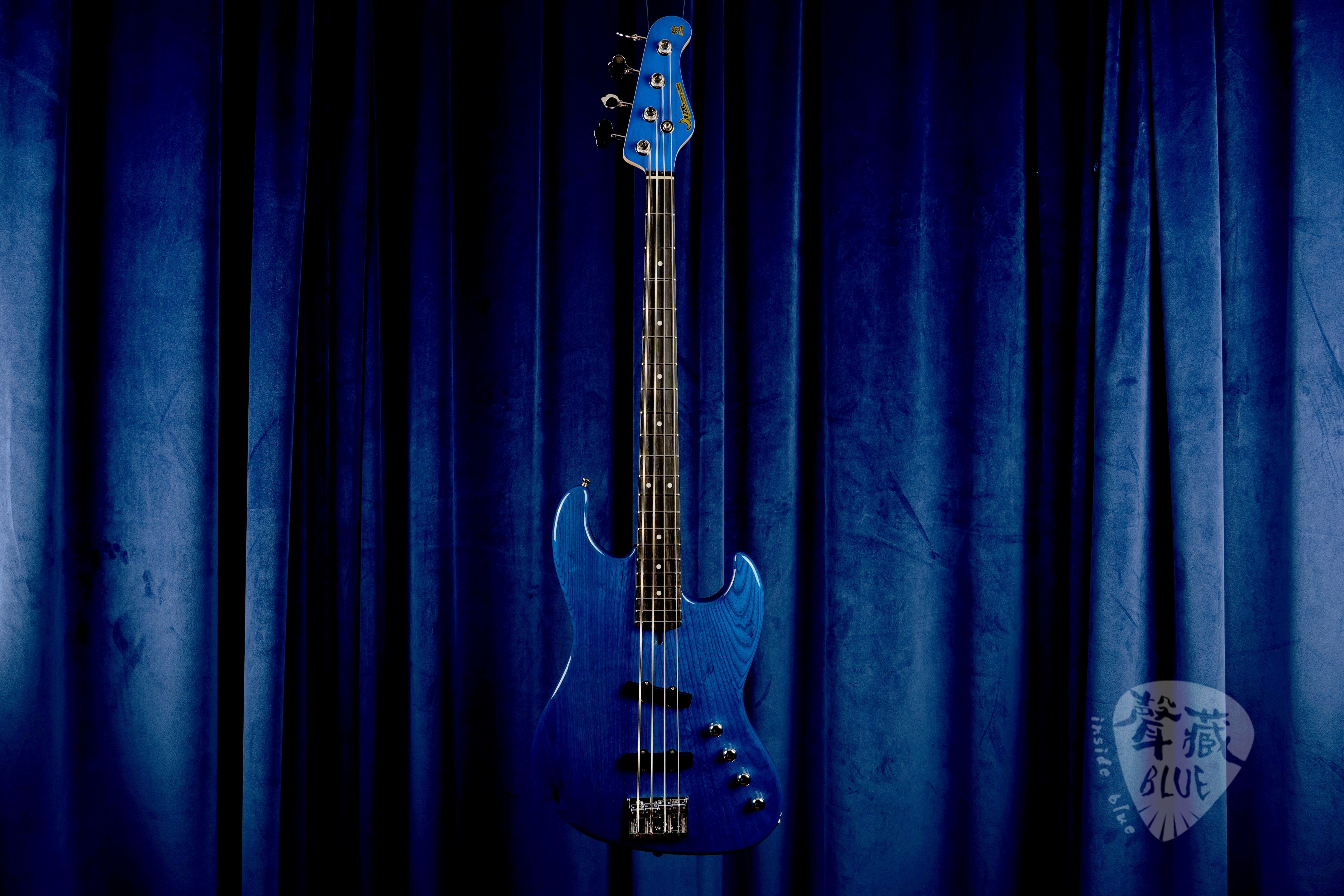 Sound possession blue Moon JJ-4 Japan-made 4-string electric bass bass blue transparent lacquer professional-grade performance