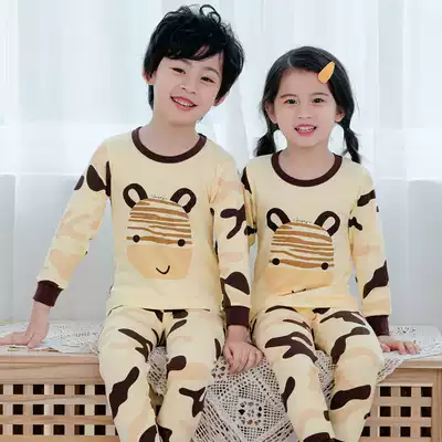Children's thermal underwear set cotton cotton sweater boys' pajamas boys pajamas girls autumn clothes sanitary pants home