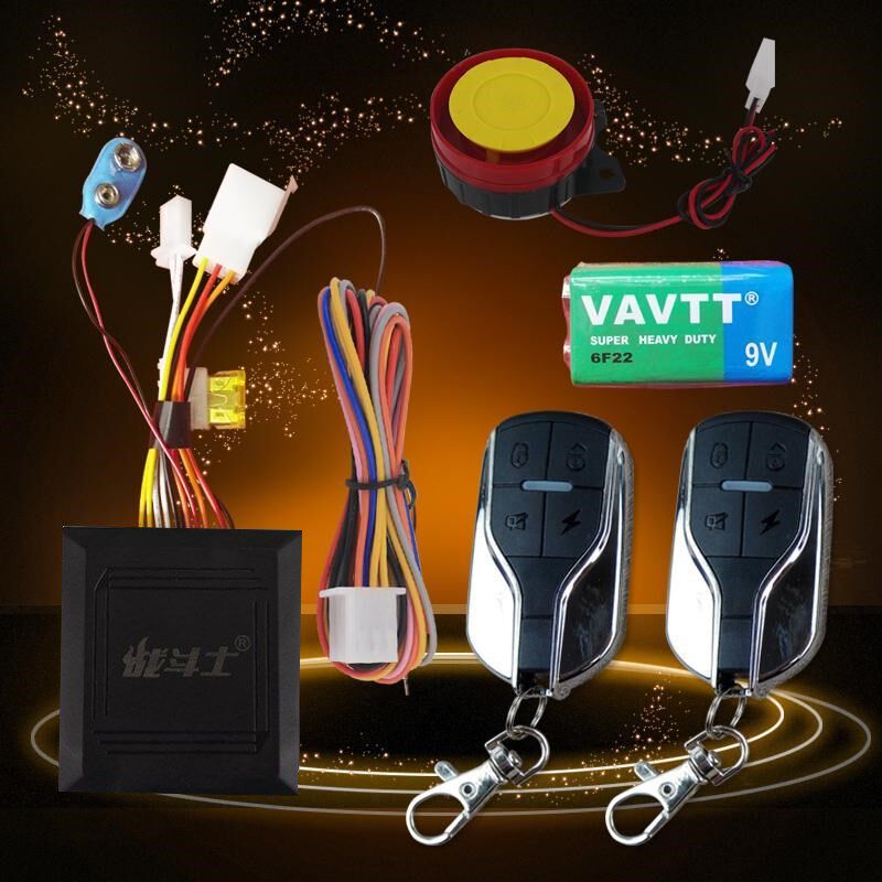 Motorcycle alarm, scooter anti-theft, 12v motorcycle anti-theft modification, wireless remote control, start, flameout, double flash