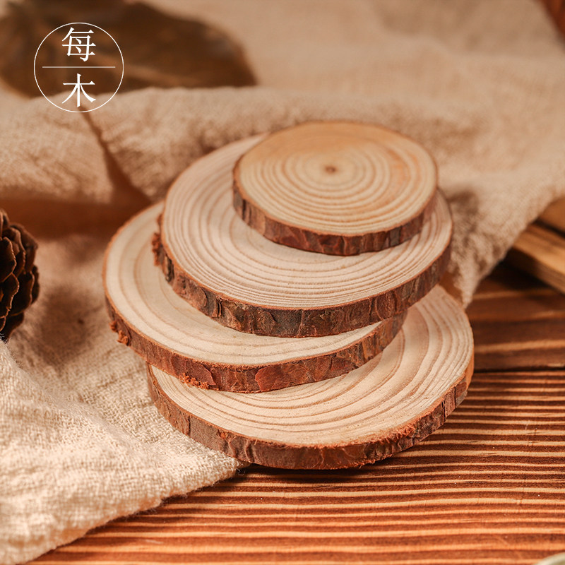 Log block decoration ornament ornament photography background cloth jewelry food food Chinese medicine shooting photo props