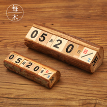 Retro Wind Photography Photo Background Small Calendar Wooden Adornment Date Swing Piece Shooting Props Swing small items