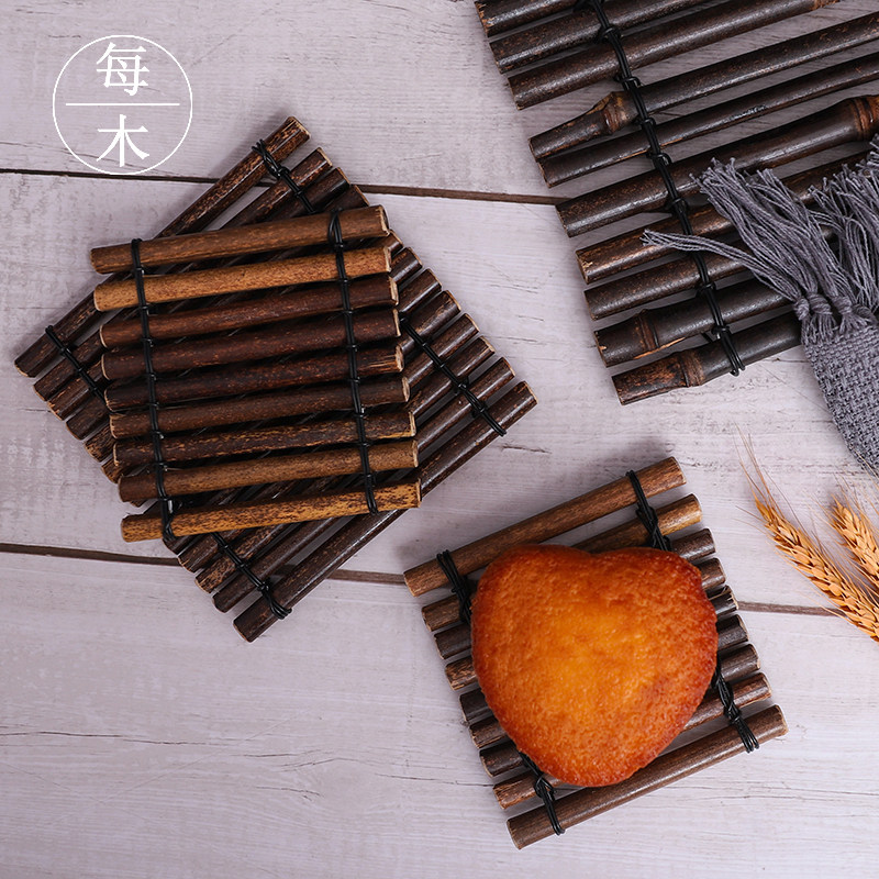 Retro Bamboo Row Cuisine Specialty Tea Set Tea Food Photography Posing Shooting Shooting Pros Background Decoration Ornaments