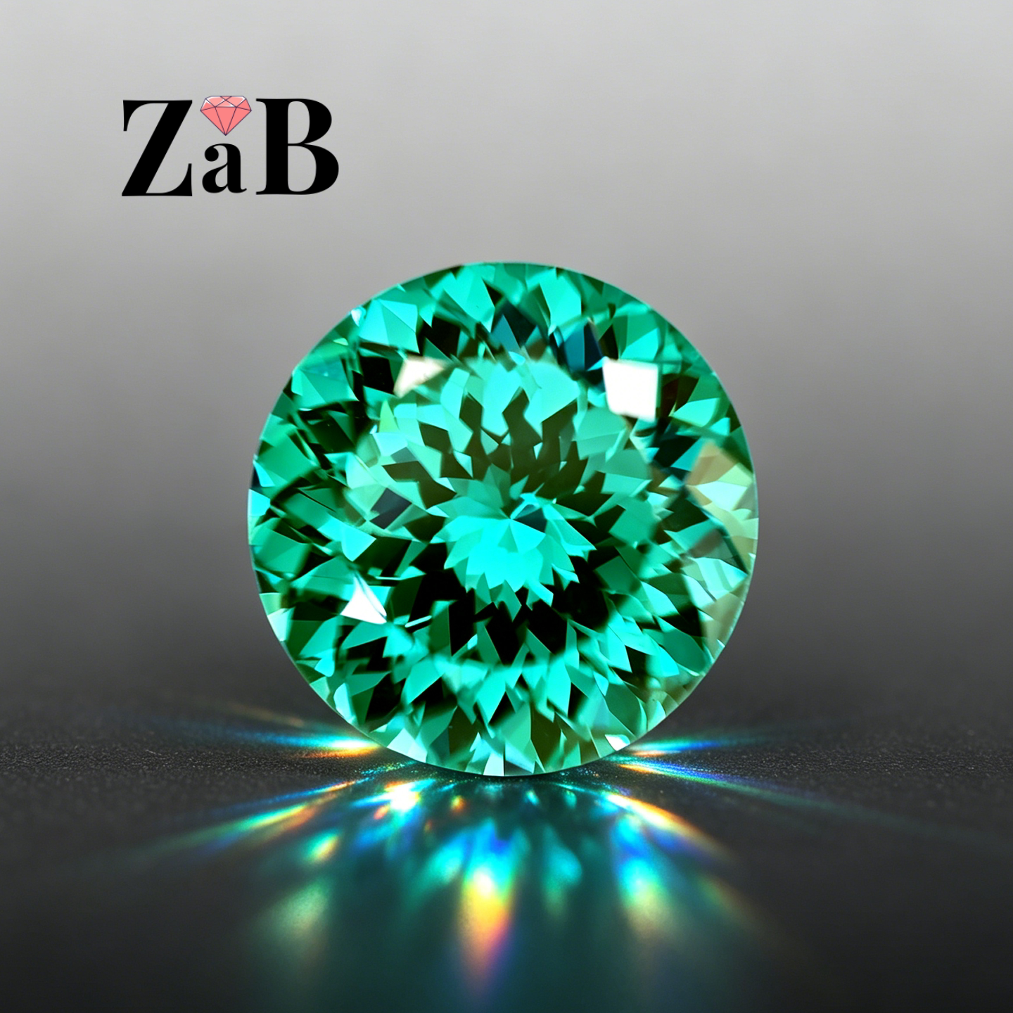Paraiba loose stone Paraiba tourmaline vortex starry sky cut high precision round jewelry strange stone ring main stone