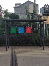 Outdoor Trash Sorting Kiosk Yichun Collection Kiosk Recycling Station Shed Baking Paint Cell Publicity put into the garbage room Custom