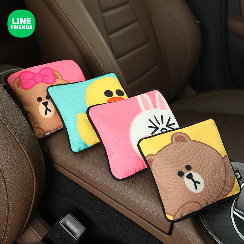LINEFRIENDS cartoon car bamboo charcoal bag Car ornaments New car formaldehyde removal odor odor removal carbon bag