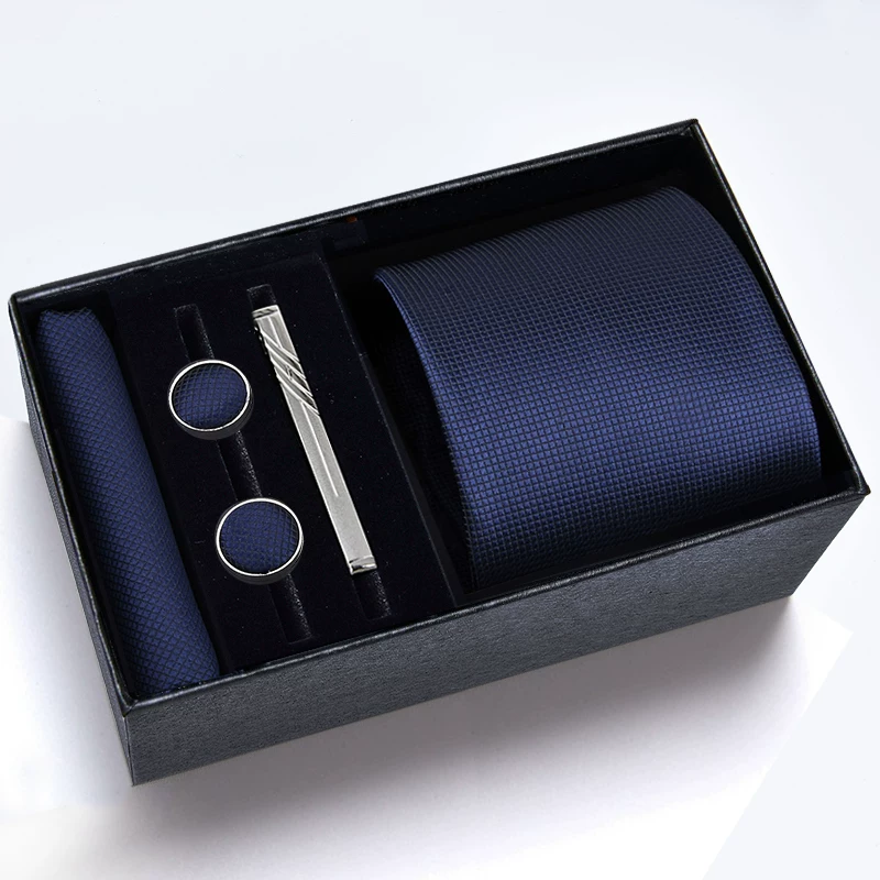 Gift box, classic suit jacket, black red tie