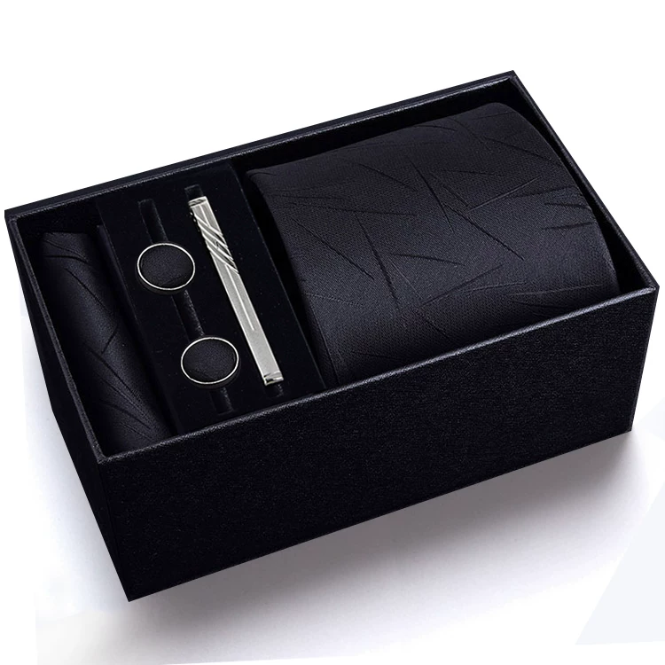 Gift box, classic suit jacket, black red tie
