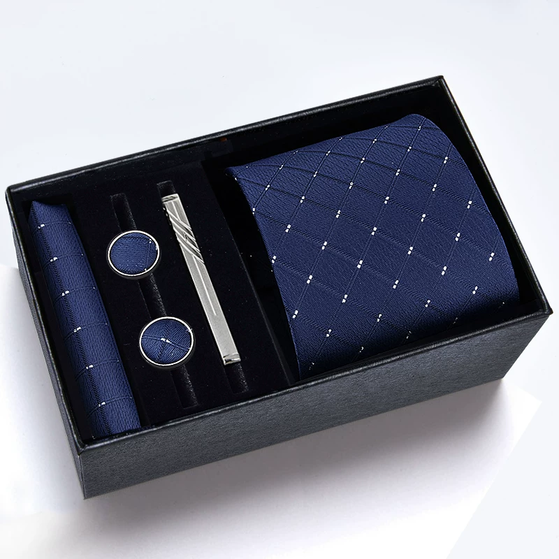 Gift box, classic suit jacket, black red tie