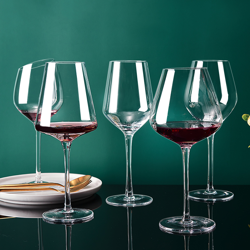 European-style crystal red wine glass set home 6 pure handmade glass goblet luxury sobering wine set