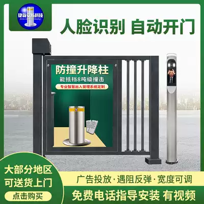 Electric advertising door Pedestrian channel fence door automatic side door Face recognition credit card community access control system