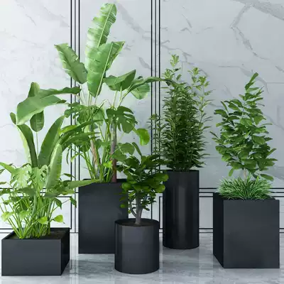 Customized outdoor wrought iron flower box combination Commercial Street sample house display center flower slot rectangular floor-to-ceiling flower stand partition flower stand