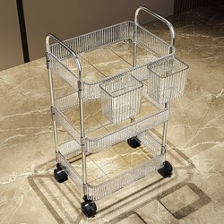 Acrylic Snack Cart Storage Rack Floor-Standing Movable Bathroom Toilet Storage Box Multi-Layer Cosmetic Books
