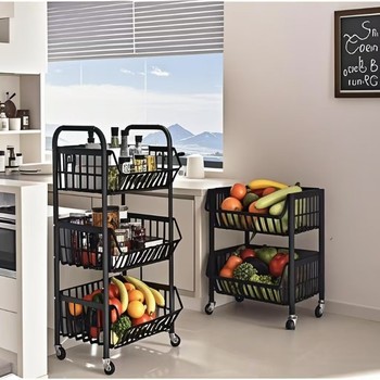 Multi-story floor-standing storage rack in the kitchen | purchase more than one thousand people