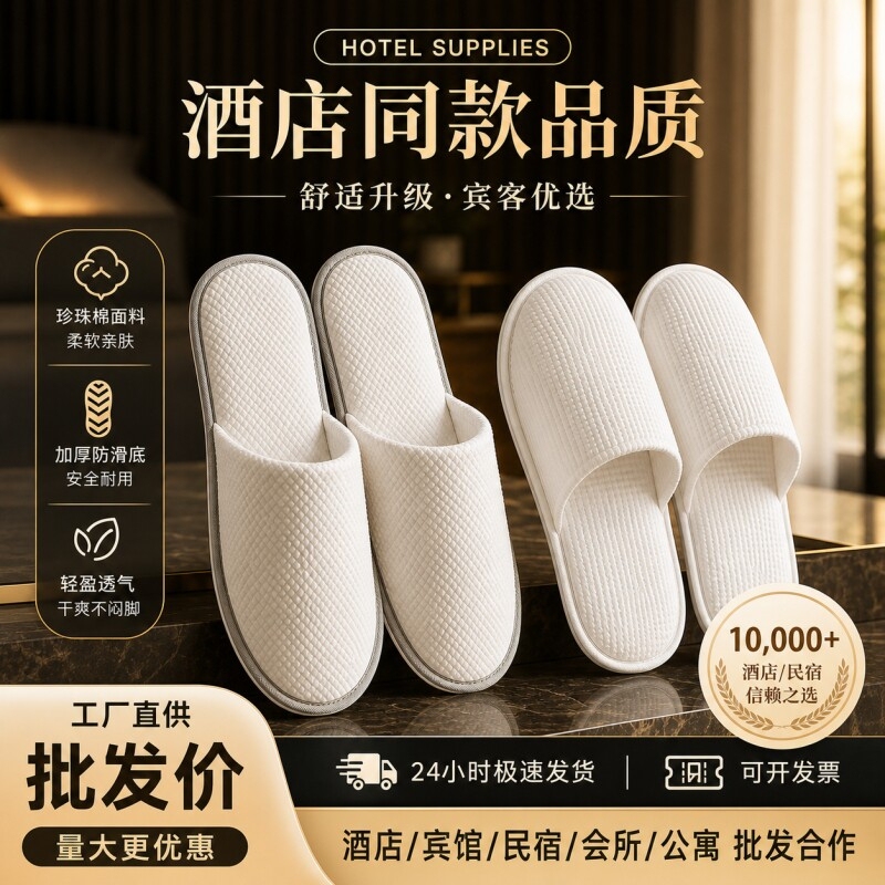 Atour Hotel Disposable Guest Slippers for Spring and Summer, Thickened with Pearl Cotton, Non-Slip, High-End Home Use, Suitable for Homestays and Travel, with Thick Soles Atour Hotel Disposable Guest Slippers for Spring and Summer, Thickened with Pearl Cotton, Non-Slip, High-End Home Use, Suitable for Homestays and Travel, with Thick Soles