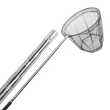 Телескопическая рыболовная сеть из нержавеющей стали, сетка для волос, складной комплект, полный комплект