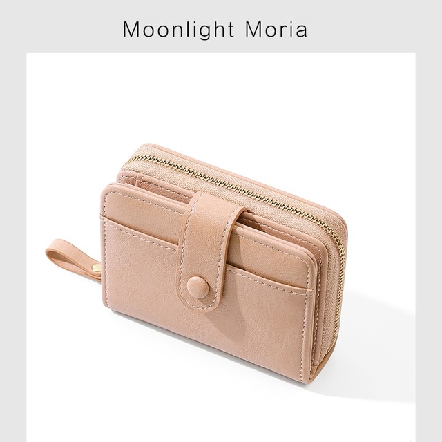 2025 new wallet for women short, thin and portable large-capacity certificate storage niche folding student change card bag
