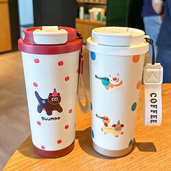 Hit Style food grade stainless steel coffee thermos cup New arrival 2025 double drinking cup girls large capacity Cup